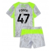 Camisa de Futebol Manchester City Phil Foden #47 Equipamento Alternativo Infantil 2025-26 Manga Curta (+ Calças curtas)